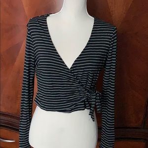 Cross tie crop top